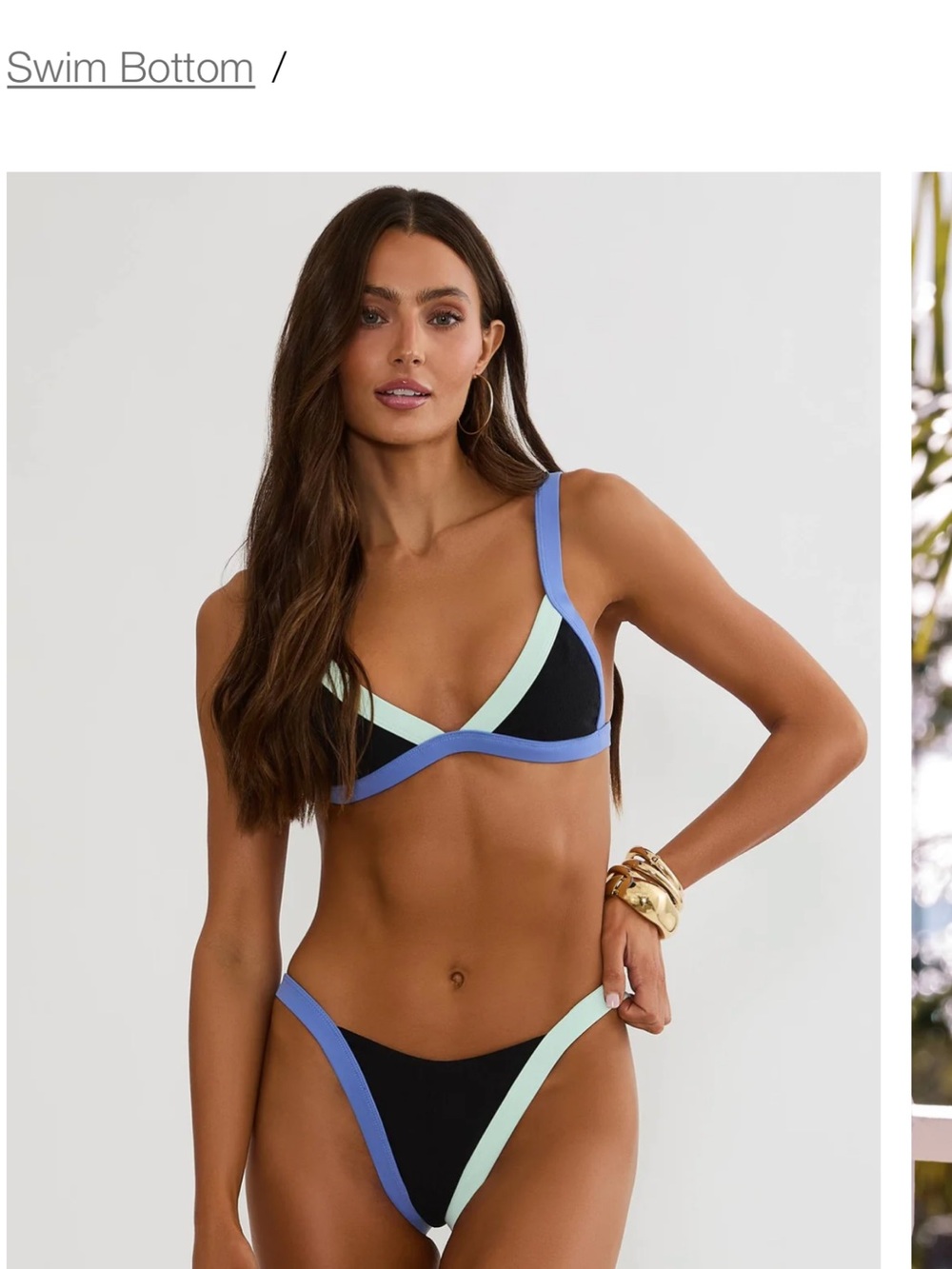Beach Riot Mike Top Sapphire Sea Colorblock